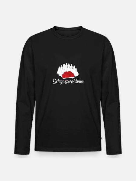 Schwarzwald bollenhut schwarzwaldbub geschenk - Männer Premium Bio Langarmshirt - Schwarz
