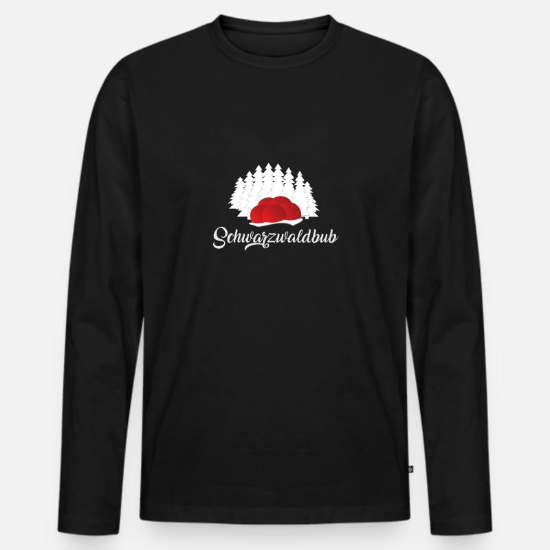 Schwarzwald bollenhut schwarzwaldbub geschenk - Männer Premium Bio Langarmshirt - Schwarz