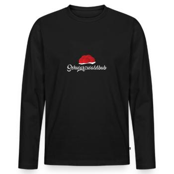 Schwarzwald bollenhut schwarzwaldbub geschenk - Männer Premium Bio Langarmshirt - Schwarz - Vorne - Nico (187cm)