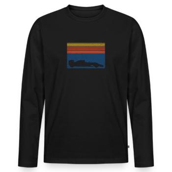 Racing car racing car retro racing car gift - Men's Premium Organic Long Sleeve Shirt - black - Front - Nico (187cm)