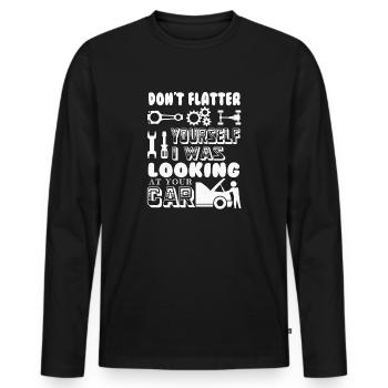 Car Mechanic Car Mechanic Job - Men's Premium Organic Long Sleeve Shirt - black - Front - Nico (187cm)