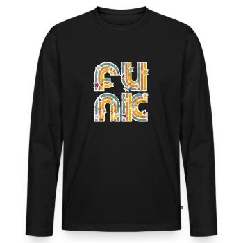 Funk Musik Retro - Männer Premium Bio Langarmshirt - Schwarz - Vorne - Nico (187cm)