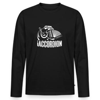 Accordion Funny Accordion - Men's Premium Organic Long Sleeve Shirt - black - Front - Nico (187cm)
