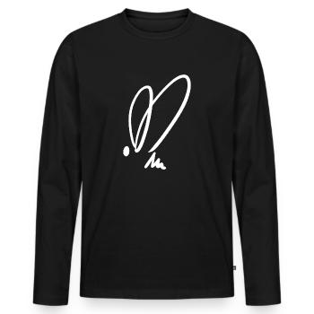 Abeilles abeilles simples apiculteurs - T-shirt manches longues Premium bio Homme - noir - Devant - Nico (187cm)