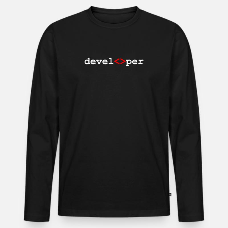 Developer Entwickler Programmierer - Männer Premium Bio Langarmshirt - Schwarz
