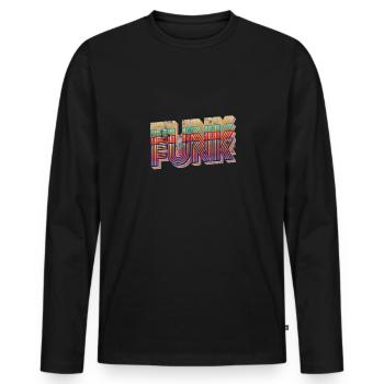 Funk Retro DJ Musik - Männer Premium Bio Langarmshirt - Schwarz - Vorne - Nico (187cm)