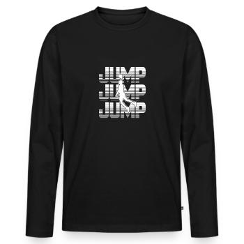 Jump jump jump basketball design - Men's Premium Organic Long Sleeve Shirt - black - Front - Nico (187cm)
