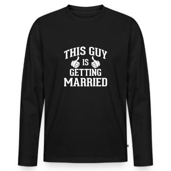 Bachelor party - Men's Premium Organic Long Sleeve Shirt - black - Front - Nico (187cm)