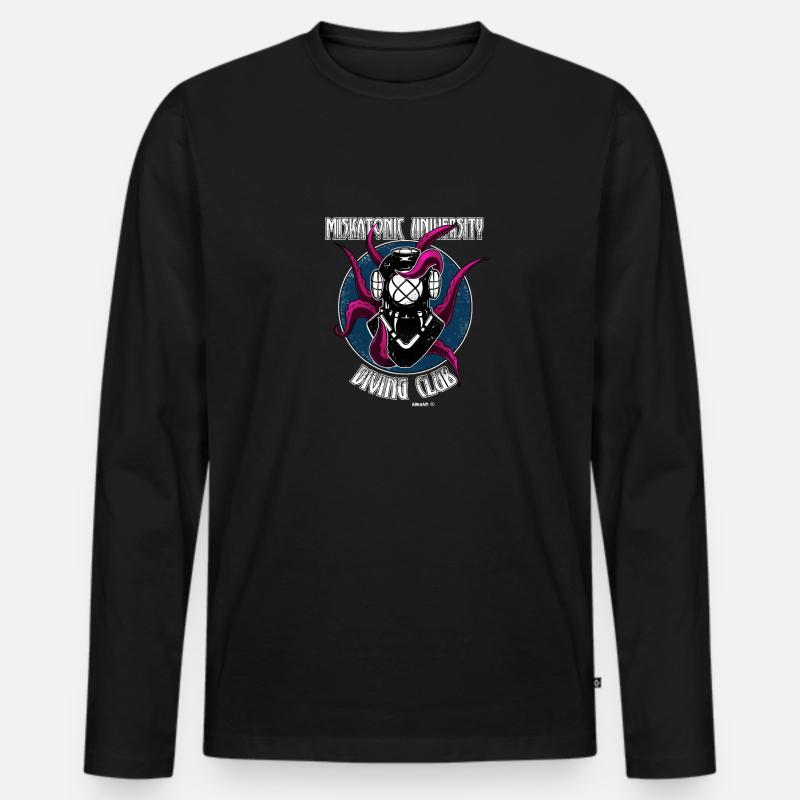 Miskatonic University Arkham Massachussetts - Männer Premium Bio Langarmshirt - Schwarz