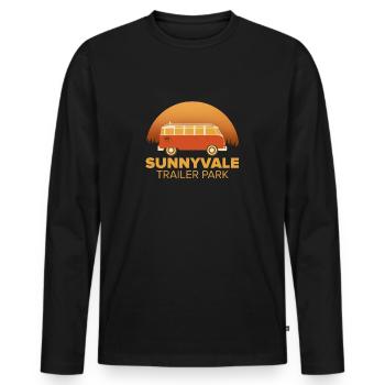 Funny design Trailer Park Sunnyvale Lovers design - Men's Premium Organic Long Sleeve Shirt - black - Front - Nico (187cm)