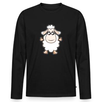 Sheep Funny - Men's Premium Organic Long Sleeve Shirt - black - Front - Nico (187cm)
