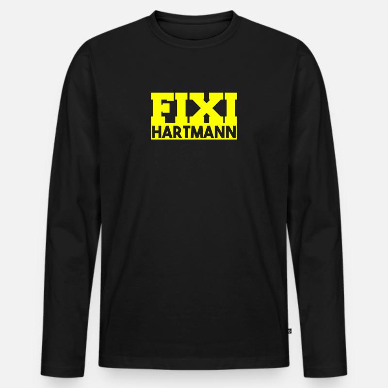 Fixi Hartmann - Männer Premium Bio Langarmshirt - Schwarz