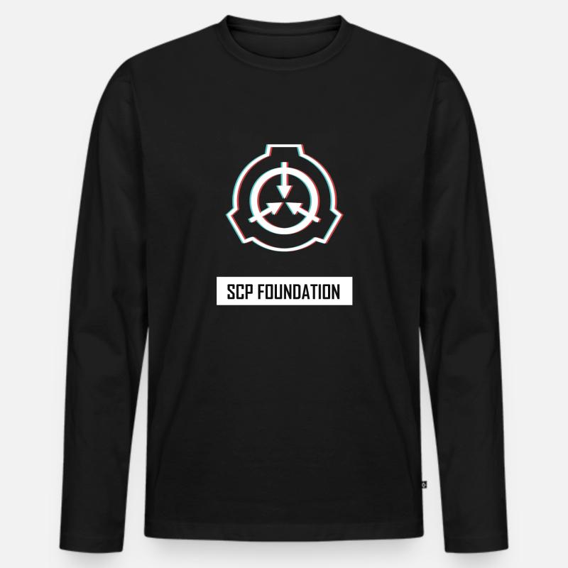 Das SCP Foundation Symbol - Männer Premium Bio Langarmshirt - Schwarz