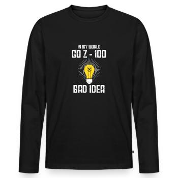 Machinist Cutting machine operator Dreher G0 Z-100 - Men's Premium Organic Long Sleeve Shirt - black - Front - Nico (187cm)