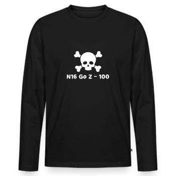 Machinist Cutting machine operator Dreher G0 Z-100 - Men's Premium Organic Long Sleeve Shirt - black - Front - Nico (187cm)