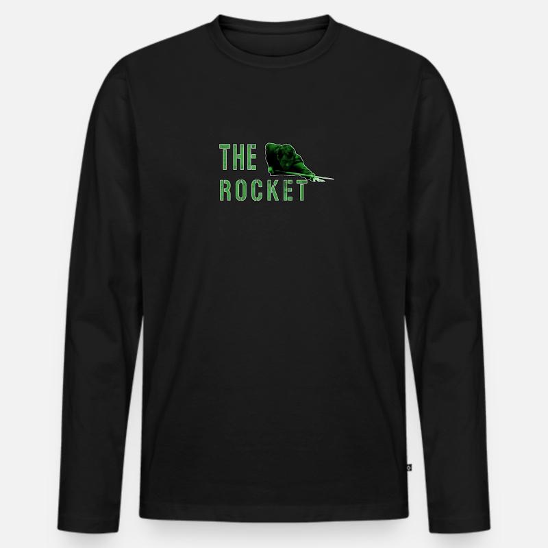 Die Rakete - Männer Premium Bio Langarmshirt - Schwarz
