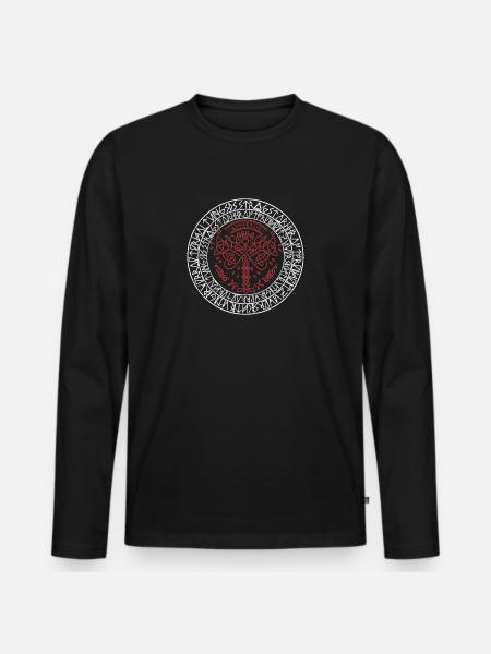 yggdrassil - Men's Premium Organic Long Sleeve Shirt - black