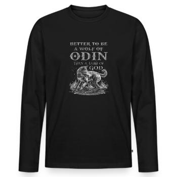 Mieux vaut être un loup d'Odin - T-shirt manches longues Premium bio Homme - noir - Devant - Nico (187cm)