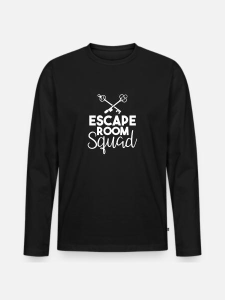 Escape Room Squad-Escape Room Enthusiast - Men's Premium Organic Long Sleeve Shirt - black