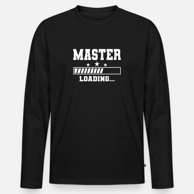 Master Student Studentin Abschluss Uni Geschenk - Männer Premium Bio Langarmshirt - Schwarz