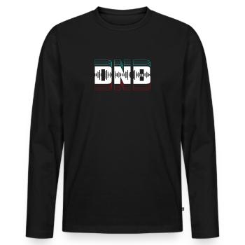 Drum N Bass DNB Drum & Bass Rave Dubstep Electro - Men's Premium Organic Long Sleeve Shirt - black - Front - Nico (187cm)