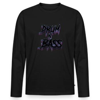 Drum N Bass DNB Drum & Bass Rave Dubstep Electro - Men's Premium Organic Long Sleeve Shirt - black - Front - Nico (187cm)
