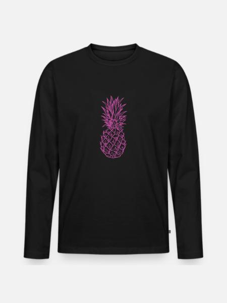 Pineapple - Men's Premium Organic Long Sleeve Shirt - black