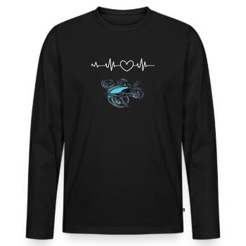 Drone Pilot Drone Flyer Quadcopter Pilot - Men's Premium Organic Long Sleeve Shirt - black - Front - Nico (187cm)