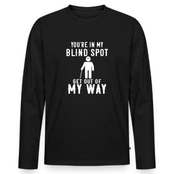 Blinder Fleck | Lustige Humorgeschenke für Blindheit - Männer Premium Bio Langarmshirt - Schwarz - Vorne - Nico (187cm)