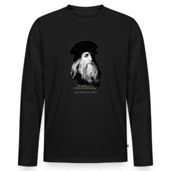 Leonardo Da VinciZitat - Männer Premium Bio Langarmshirt - Schwarz - Vorne - Nico (187cm)