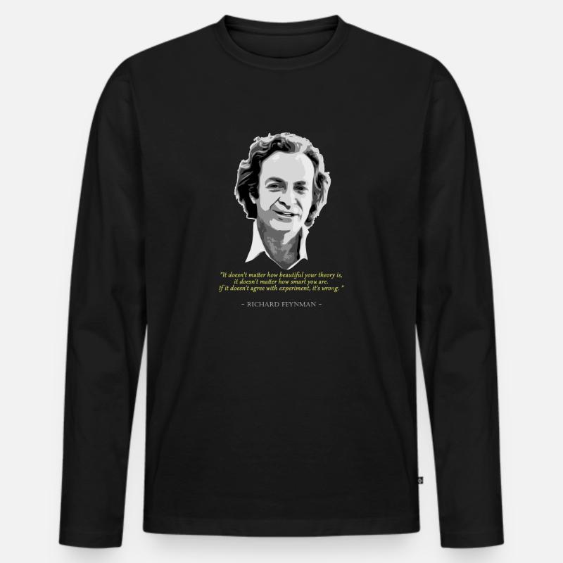 Richard FeynmanZitat - Männer Premium Bio Langarmshirt - Schwarz