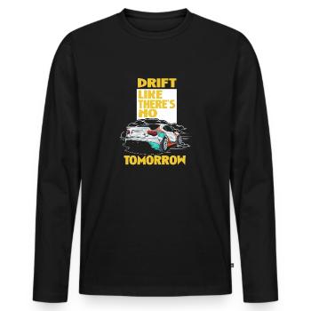 Dérive automatique Dérive de compétition Comme s'il n'y en avait pas - T-shirt manches longues Premium bio Homme - noir - Devant - Nico (187cm)