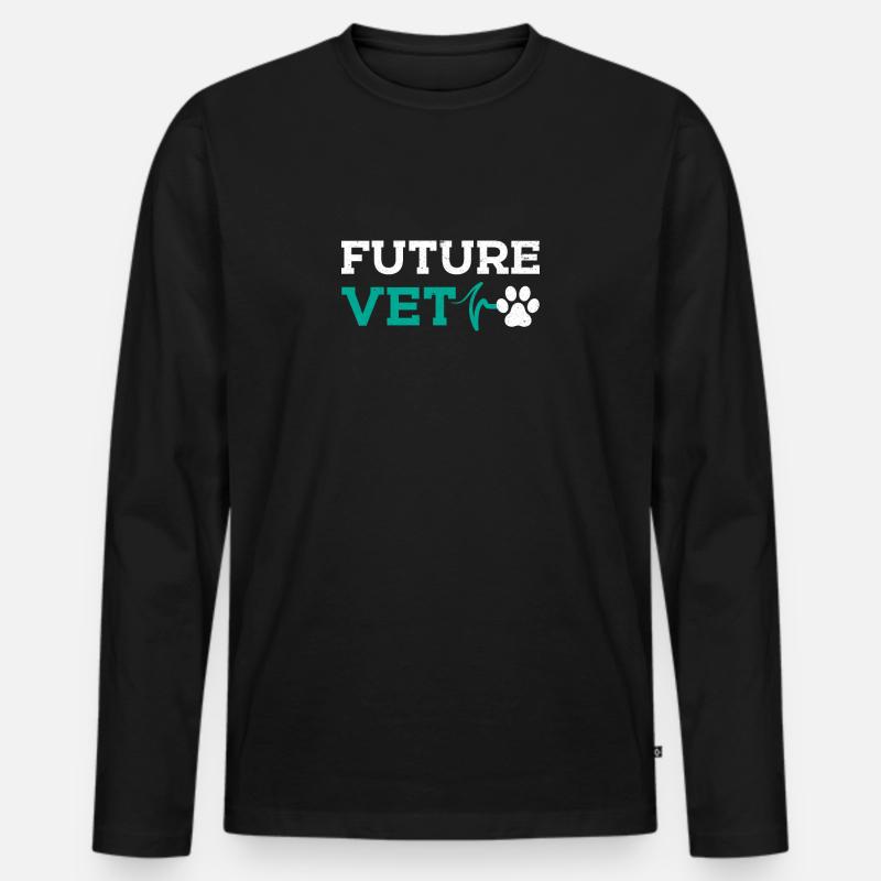 Veterinary School Future Vet... Tierarzt - Männer Premium Bio Langarmshirt - Schwarz