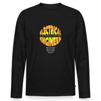 Engineer - Engineer - Men's Premium Organic Long Sleeve Shirt - black - Front - Nico (187cm)