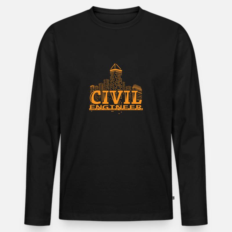 Ingenieur - Engineer - Männer Premium Bio Langarmshirt - Schwarz