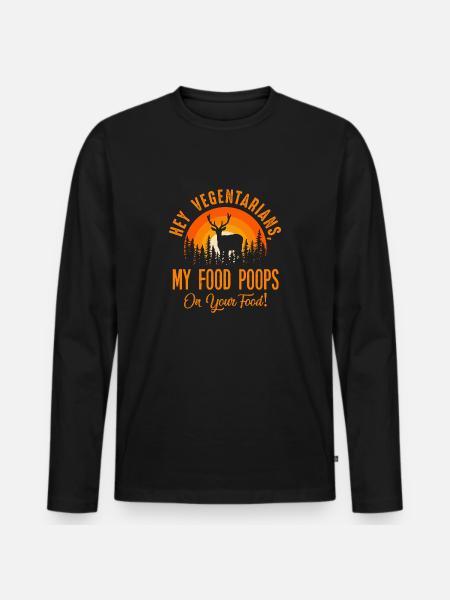 Hunt hunt hunter hunting dog - Men's Premium Organic Long Sleeve Shirt - black