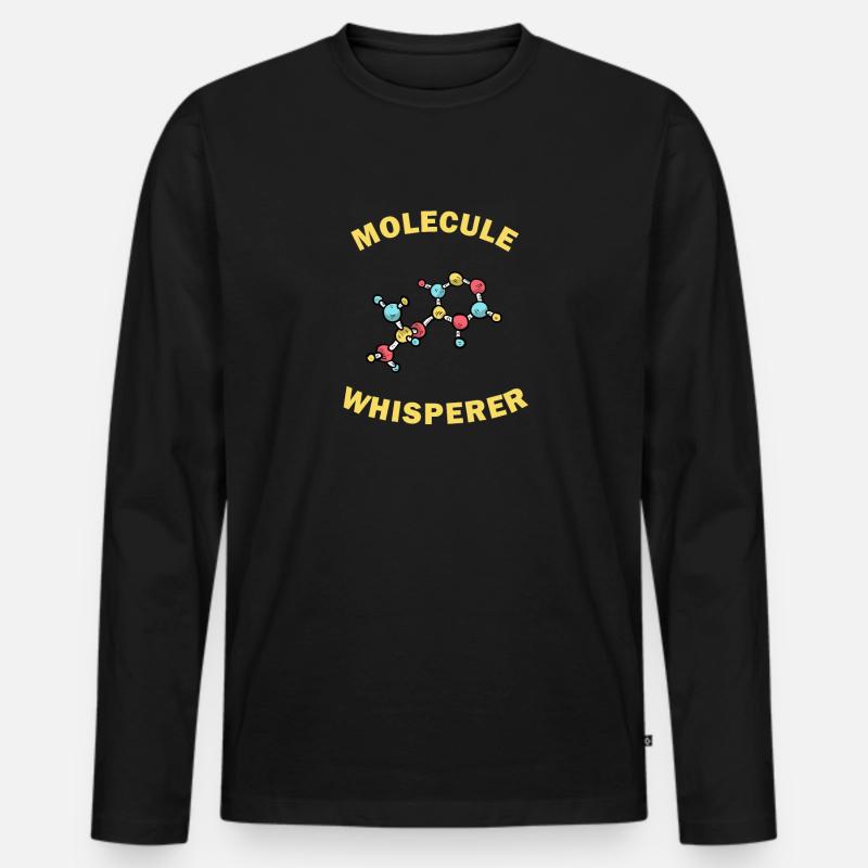 Molecule Whisperer Funny Gift - Men's Premium Organic Long Sleeve Shirt - black