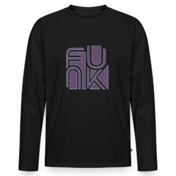 Funk retro - Men's Premium Organic Long Sleeve Shirt - black - Front - Nico (187cm)