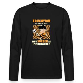 Football Footballer Football team Football match - Men's Premium Organic Long Sleeve Shirt - black - Front - Nico (187cm)