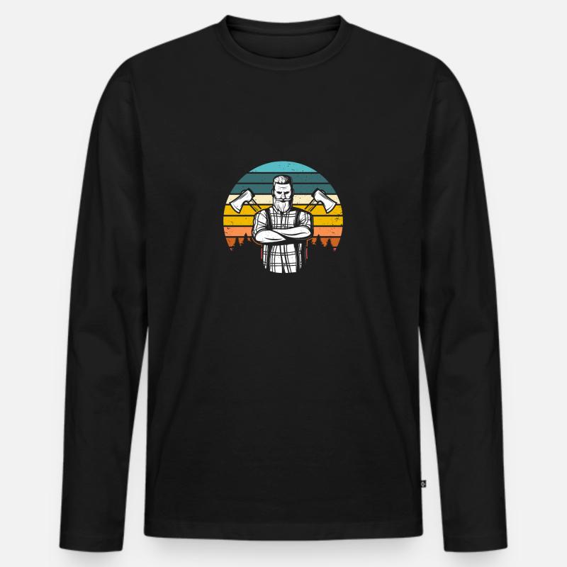Menuisier menuisier menuisier menuisier - T-shirt manches longues Premium bio Homme - noir