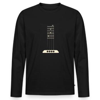 Cadeau d'amant de guitare basse de musicien de frette de guitare basse - T-shirt manches longues Premium bio Homme - noir - Devant - Nico (187cm)