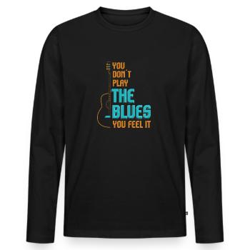Blues Music Band Lover Guitar Teacher Blues - T-shirt manches longues Premium bio Homme - noir - Devant - Nico (187cm)