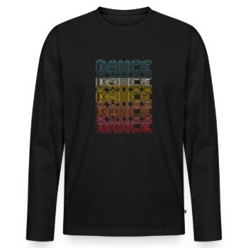 Danse danseuse danseuse danse école de danse - T-shirt manches longues Premium bio Homme - noir - Devant - Nico (187cm)