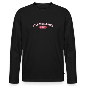 Pflasterlaster Rettungswagen Sanitäter Ambulanz - Männer Premium Bio Langarmshirt - Schwarz - Vorne - Nico (187cm)