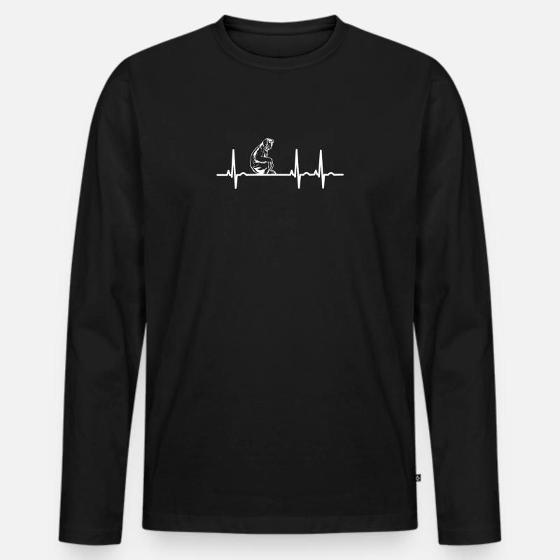 Nasenaffe Geschenk - Männer Premium Bio Langarmshirt - Schwarz