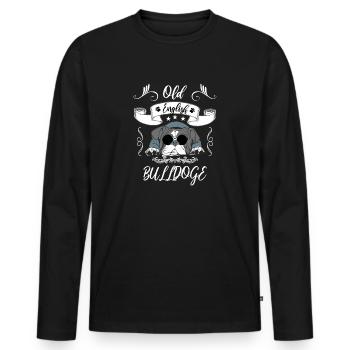Old English Bulldoge - T-shirt manches longues Premium bio Homme - noir - Devant - Nico (187cm)