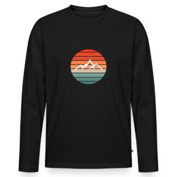 Südtirol Bua Madl Tirol Berge Spruch Geschenk - Männer Premium Bio Langarmshirt - Schwarz - Vorne - Nico (187cm)