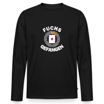 Doppelkopf Schafkopf Kartenspiel Stammtisch Fuchs - Männer Premium Bio Langarmshirt - Schwarz - Vorne - Nico (187cm)
