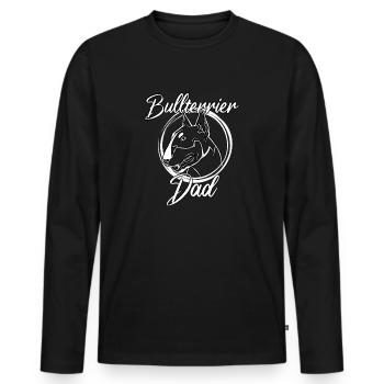 Bullterrier Hund Staffordshire Terrier Geschenk - Männer Premium Bio Langarmshirt - Schwarz - Vorne - Nico (187cm)