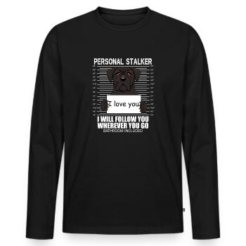 Drôle de perséker personnel - Super Cane Corso - T-shirt manches longues Premium bio Homme - noir - Devant - Nico (187cm)